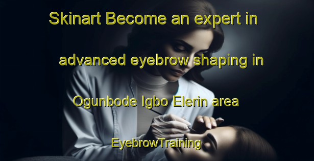 Skinart Become an expert in advanced eyebrow shaping in Ogunbode Igbo Elerin area | EyebrowTraining | EyebrowClasses | SkinartTraining-Nigeria