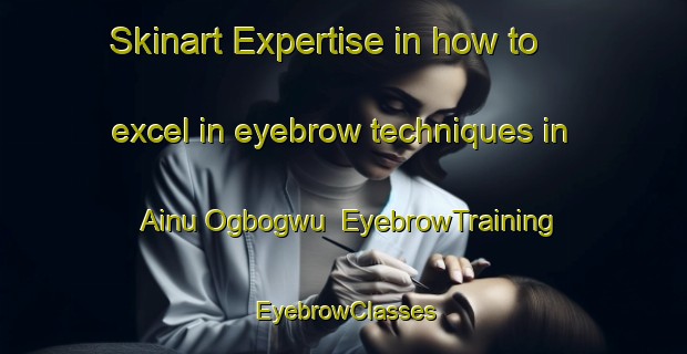 Skinart Expertise in how to excel in eyebrow techniques in Ainu Ogbogwu | EyebrowTraining | EyebrowClasses | SkinartTraining-Nigeria