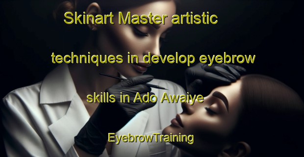 Skinart Master artistic techniques in develop eyebrow skills in Ado Awaiye | EyebrowTraining | EyebrowClasses | SkinartTraining-Nigeria
